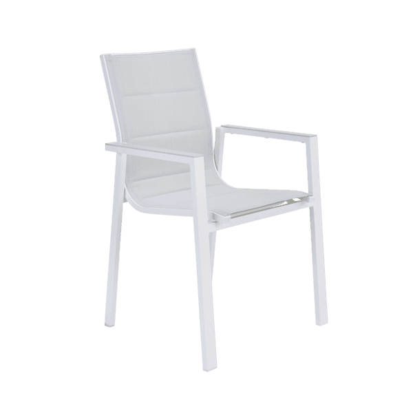 Cadeira de Jardim em Alumínio 90x56,5cm Branco Orion Gamma II Naterial
