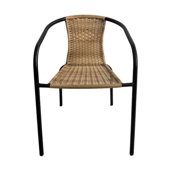 Cadeira de Jardim em Fibra Metal 72x54 cm Bege Plicosa