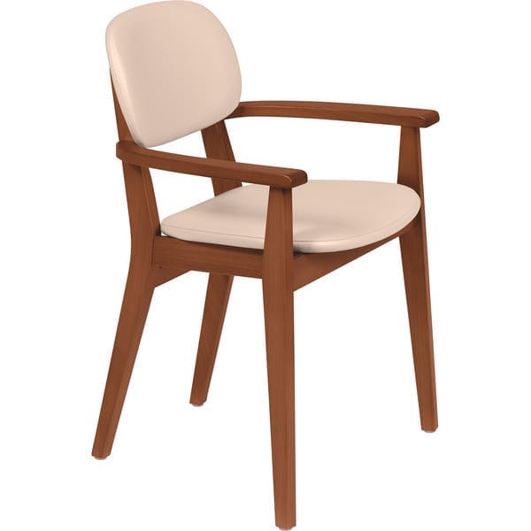 Cadeira de Jardim em Madeira 83x57,3cm com Braço Amêndoa|Bege London Piazza Tramontina