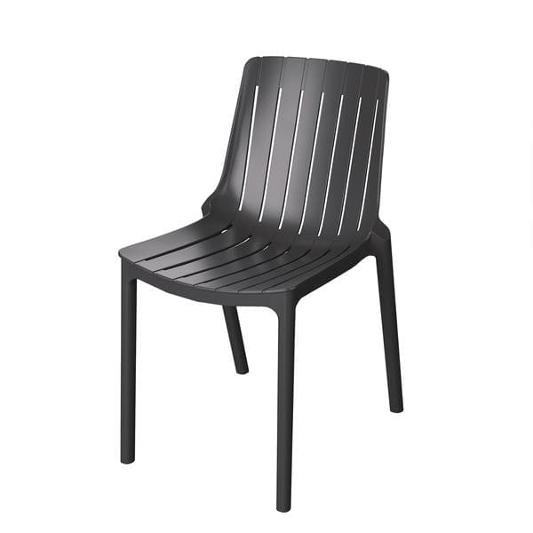 Cadeira de Jardim em Plástico 80x57 cm Preto Ripa Forte Plástico