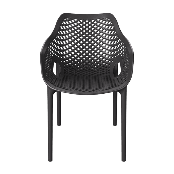 Cadeira de Jardim em Plástico 80x59 cm Preto Colmeia Forte Plástico