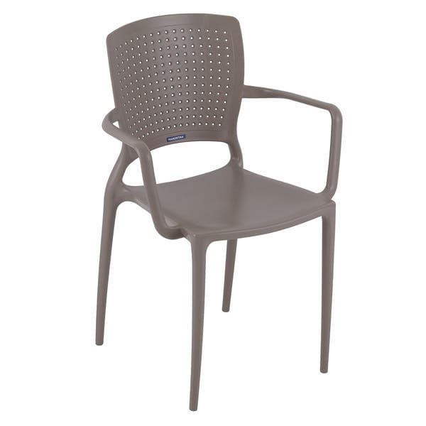 Cadeira de Jardim em Plástico 84,5x44 cm Bege Safira Tramontina
