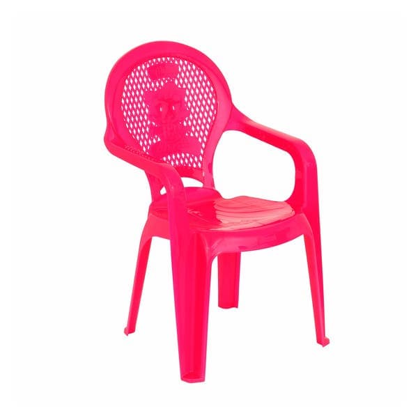 Cadeira de Jardim Infantil em Plástico 56x35cm Rosa Catty Infantil Tramontina