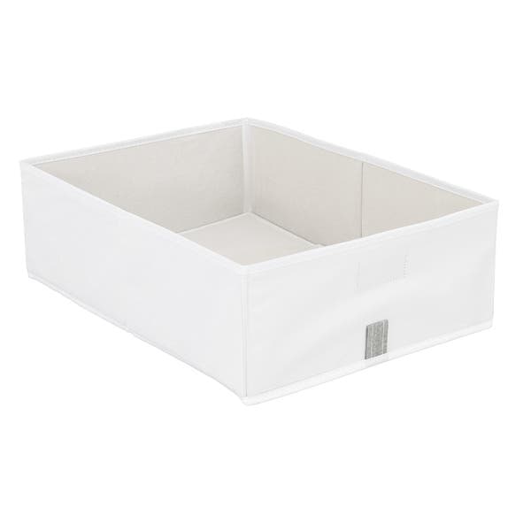 Caixa Organizadora Fibra Papel Branco EVO'M 16x36x50 cm Spaceo