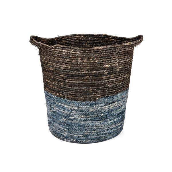 Cesto Fibra Natural Mar e Azul Mandala 29,5 cm Floral Atlanta