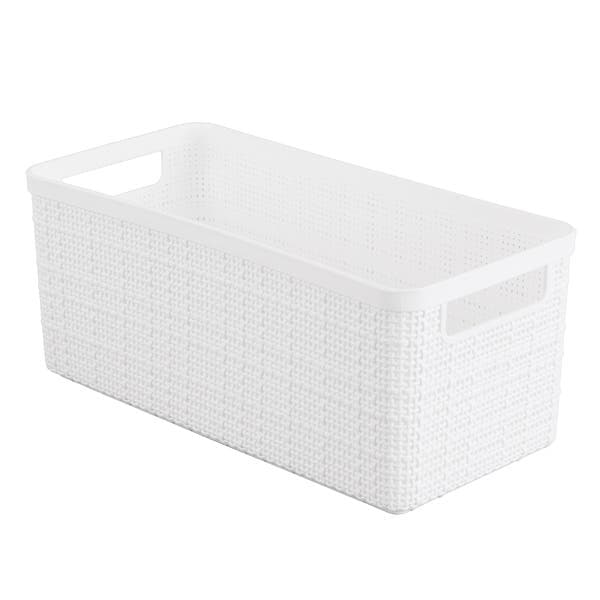 Cesto Organizador Médio Branco 13,2x11,5x27,7cm 3,7L Juta Nitron