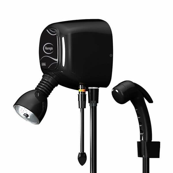 Chuveiro Elétrico Multitemperatura 127V (110V) 5500W Preto Quadrado Florenza com Haste Cardal