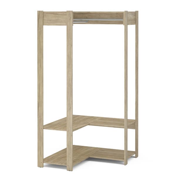 Closet Aberto MDF e MDP Carvalho Claro 180x93x44,5 Platina Politorno Móveis