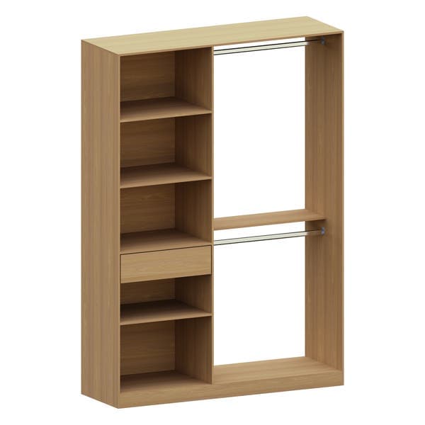 Closet Modulado 1 Gaveta MDP Freijó 200x140x45cm Closet Duo Luciane