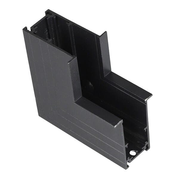 Conector em L para Trilho Magnético de Embutir Gaya Preto 9,8cm