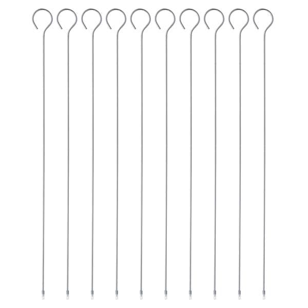 Conjunto de Espeto para Churrasqueira em Aço Inox 40cm Naterial - 10 Peças