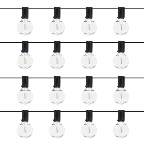 Cordão de Luz Preto Elétrico 16xG40 Filamento 0,5W 220V Inspire