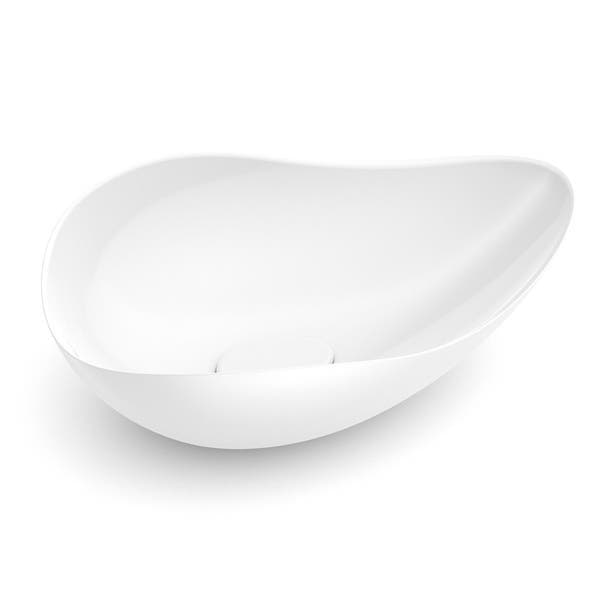 Cuba para Banheiro de Apoio Louça Oval Branca 54x37,5cm Ruy Ohtake Roca