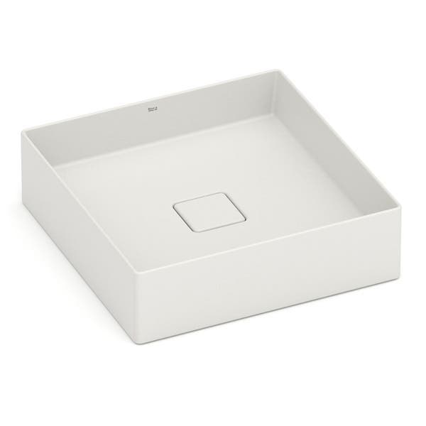 Cuba para Banheiro de Apoio Louça Quadrada Beige 40x40cm Terra Roca