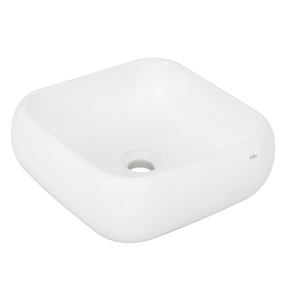 Cuba para Banheiro de Apoio Louça Quadrada Branca 37x37cm Orleães Sensea
