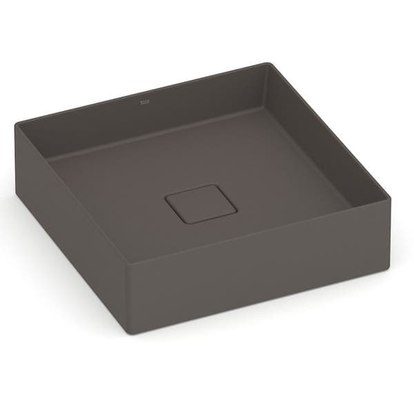 Cuba para Banheiro de Apoio Louça Quadrada Cafe 40x40cm Terra Roca