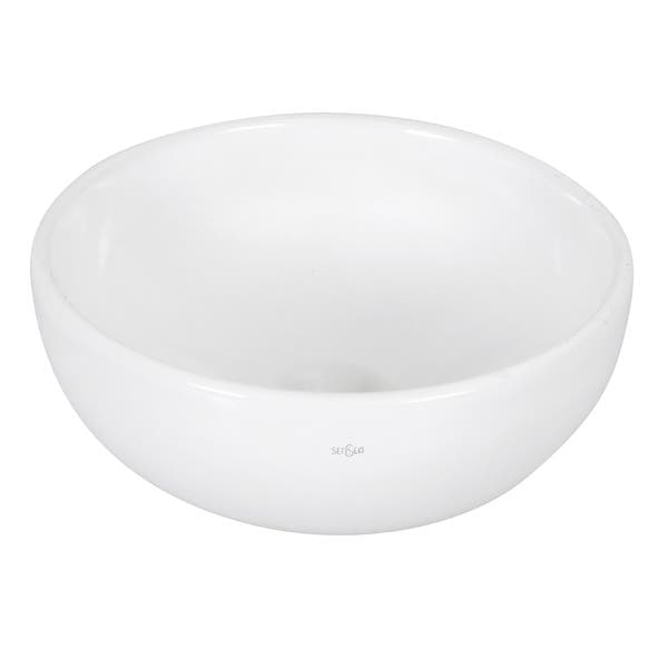 Cuba para Banheiro de Apoio Louça Redonda Branca 30cm Lyon Sensea