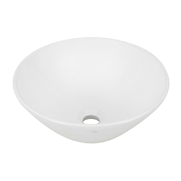Cuba para Banheiro de Apoio Louça Redonda Branca 38cm Paris Sensea