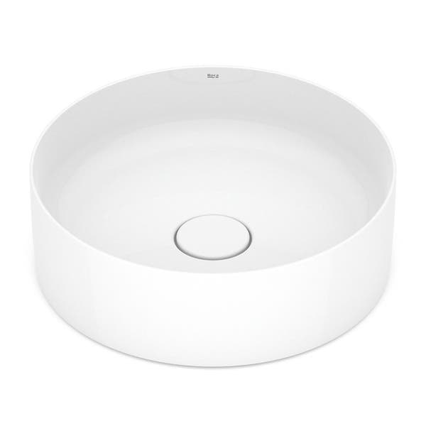 Cuba para Banheiro de Apoio Louça Redonda Branca 39cm Terra Roca