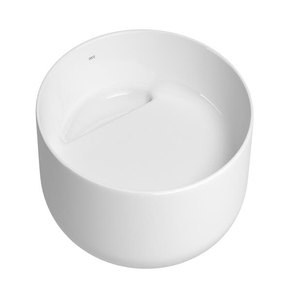 Cuba para Banheiro de Apoio Louça Redonda Branca 40cm Slim Deca