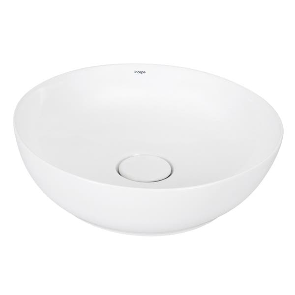 Cuba para Banheiro de Apoio Louça Redonda Branca 42,5cm Platinum Incepa
