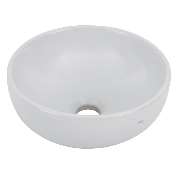 Cuba para Banheiro de Apoio Louça Redonda Cinza Claro 30cm Lyon Sensea