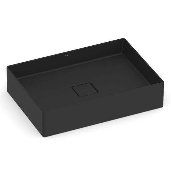 Cuba para Banheiro de Apoio Louça Retangular Matte Black 51x36cm Terra Roca