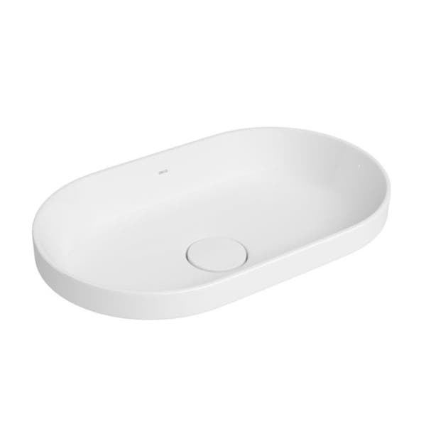 Cuba para Banheiro de Sobrepor Louça Oval Branca 50x30cm Slim Deca