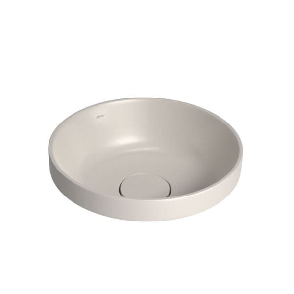 Cuba para Banheiro de Sobrepor Louça Redonda Bege Fosca 30cm Slim Deca