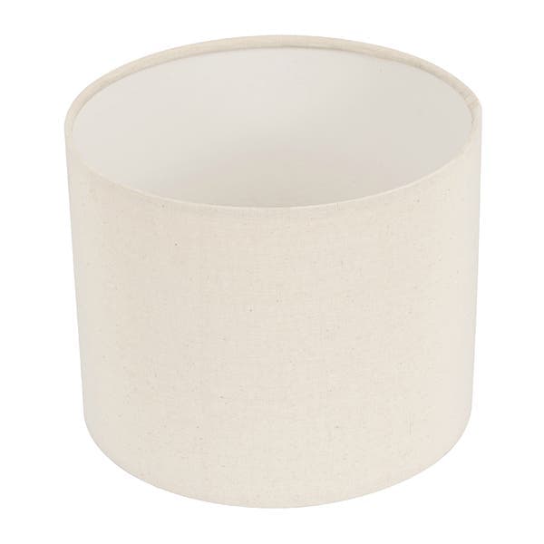 Cúpula Cilíndrica Média Bege Tecido 20x25cm Espaço Luz