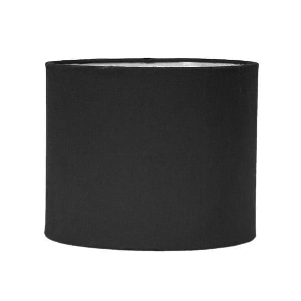 Cúpula Cilíndrica Média Preta Tecido 20x25cm Espaço Luz