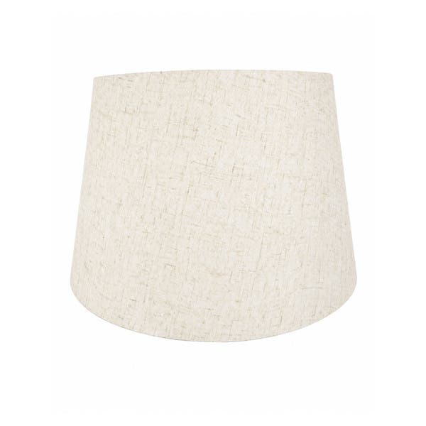 Cúpula para Abajur Concha Baixa 22x30cm Linho Claro Primor