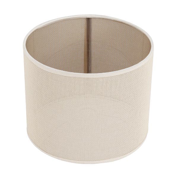 Cúpula Redonda Bege Plástico e Fibra 20x25x25cm Primor