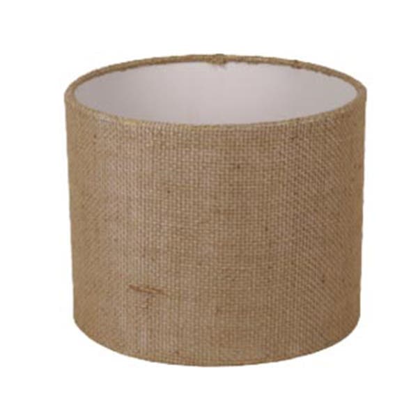 Cúpula Redonda Bege Plástico e Fibra e Tecido 20x25x25cm Primor