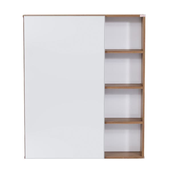 Espelheira para Banheiro 1 Porta 77x65x14cm Flex Nogal Fabribam