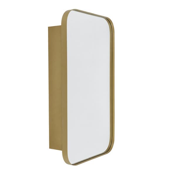 Espelheira para Banheiro 1 Porta 96x56x14,5cm Lane Dourada Darabas Agardi
