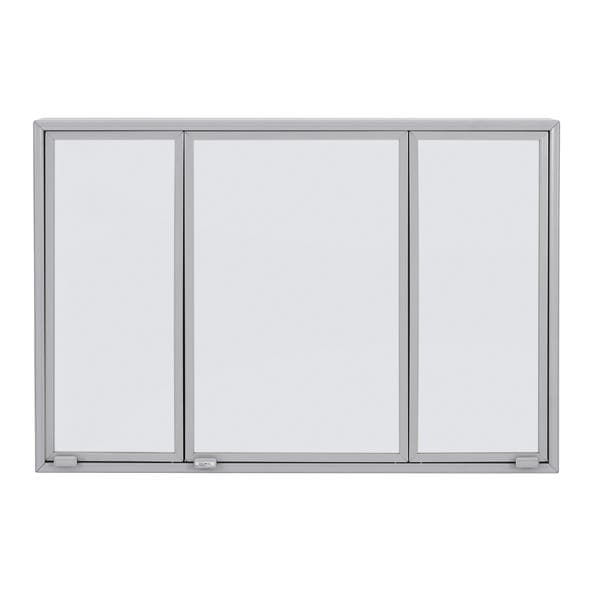 Espelheira para Banheiro 3 Portas 48,5x71x11cm Glass Retro Silver Cris Metal