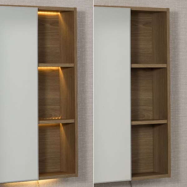 Espelheira para Banheiro com LED Bivolt 1 Porta 77,9x65,5x16,6cm Sophia Catedral Fabribam