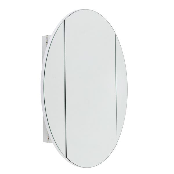 Espelheira para Banheiro com LED Bivolt 1 Porta 80x80x13,5cm Flora Branca Darabas Agardi