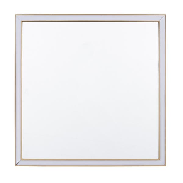 Espelho para Banheiro Quadrado com LED Bivolt Moldura Dourada 40x40cm Serena Spot Line