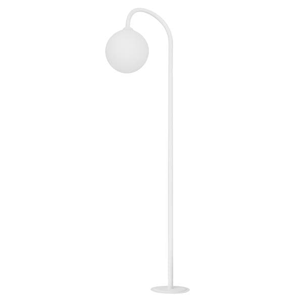 Espeto Balizador 1 Lâmpada Branco Arco Alumínio 0,90m Ideal Iluminação
