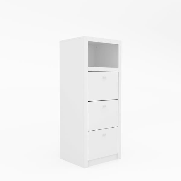 Estante de Madeira 52,2x132,5x44,5cm Branco Videira Tecno Mobili