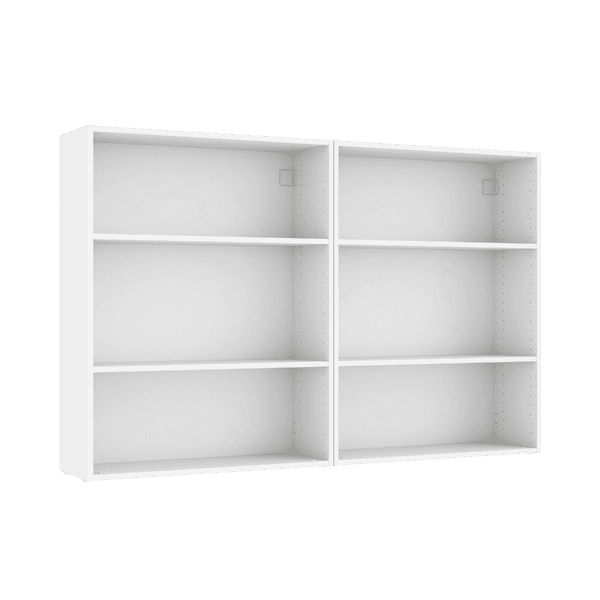 Estante de Madeira MDP com 4 Prateleiras Branca 102,4x159,6x28cm 36Kg EVO'M Spaceo