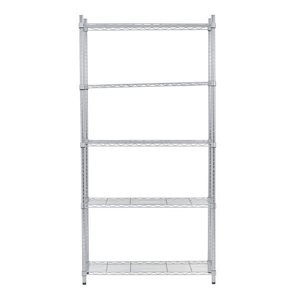 Estante de Metal Aço Cromada com 5 Prateleiras Line Aramada 180x90x35cm 250kg Spaceo