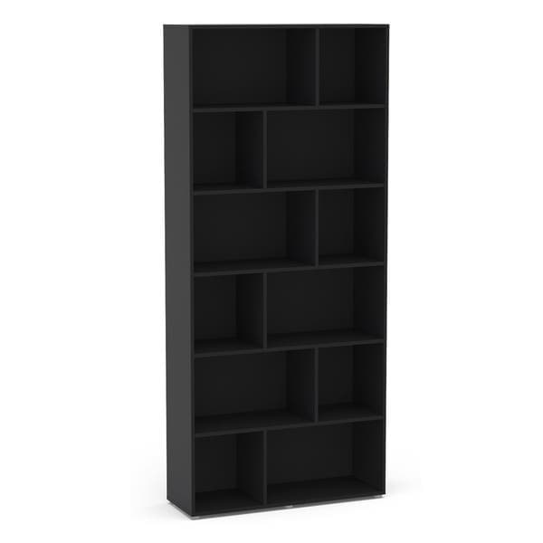 Estante para Livros de Madeira MDP com 5 Prateleiras Preta Space 204,2X90X30cm 25kg CCL