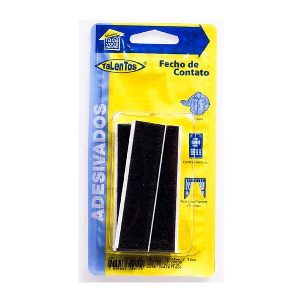 Fecho de Contato Casado Nylon 19,05x90mm Preto Talentos