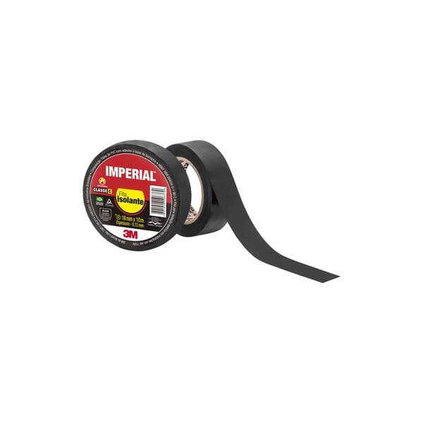 Fita Isolante 3M Imperial Preta 18mmx10m