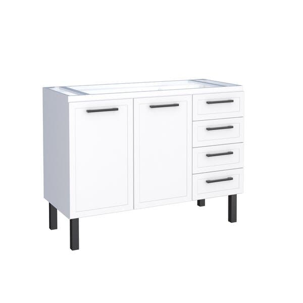 Gabinete de Cozinha Aço Branco com 4 Gavetas e 2 Portas 117x91,2x52,5cm Juno Cozimax