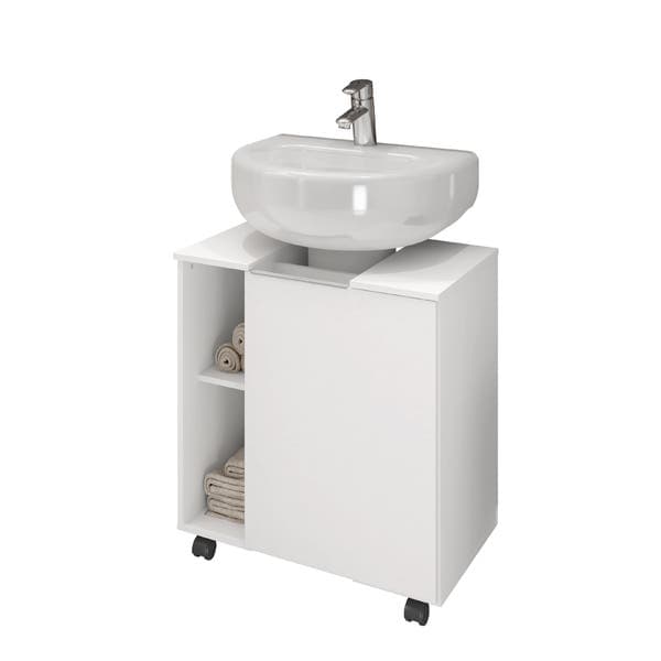 Gabinete para Banheiro 1 Porta Pequin Branco Móveis Bechara
