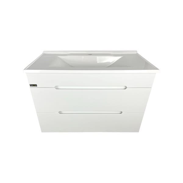 Gabinete para Banheiro com Cuba 79,5cm Madeira MDF Branco Jazz Mazzu